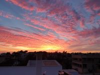 Sonnenuntergang Dachterrasse